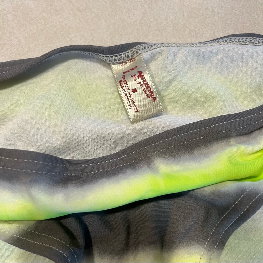 Arizona Jean Co. Bright Tie Dye Swim Tie Bikini Top & Bottom Medium - Picture 6 of 6
